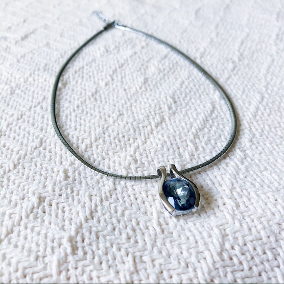 Blue and Silver Necklace - Picture 3 of 5